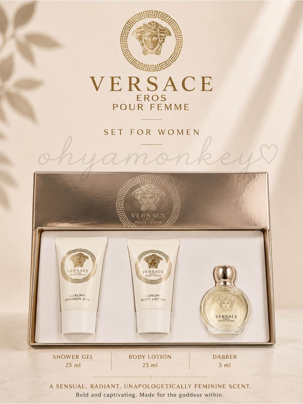 Versace Eros for Women Gift Set Mini Sizes